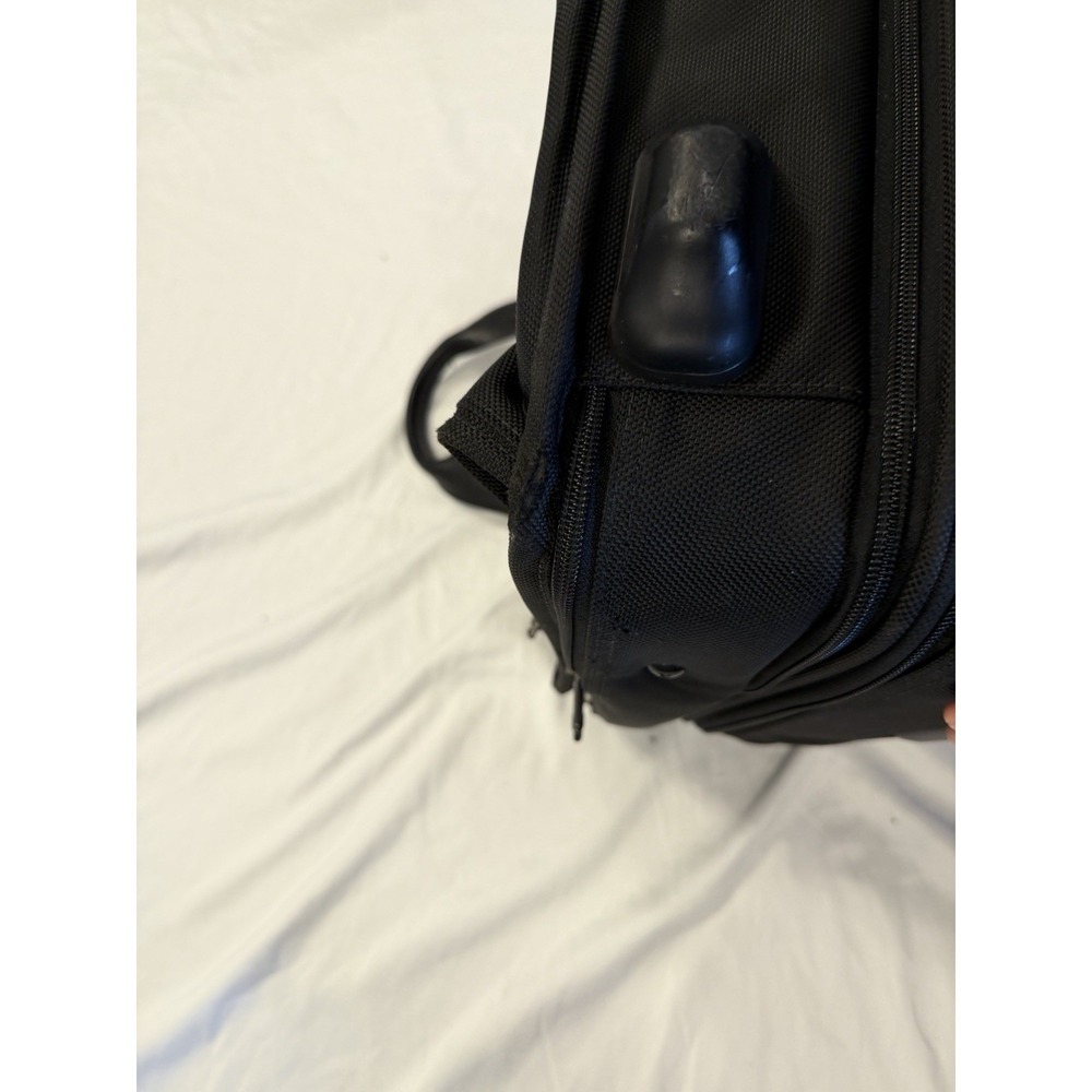TUMI Alpha 26103D4 Black Nylon Deluxe Expandable Wheeled Rolling Briefcase - Picture 10 of 16